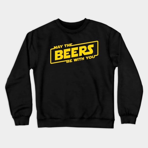 May the Beers Be With You Crewneck Sweatshirt by BignellArt